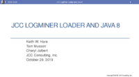 JCC LogMiner Loader and Java8 r1 t